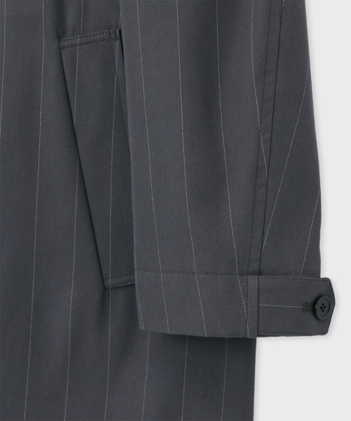 Paul Smith（ポールスミス）の「ピンストライプ スプリングコート / 143116 810Y（ステンカラーコート・メンズ・ダークグレー・MEDIUM/LARGE）」の3枚目の写真