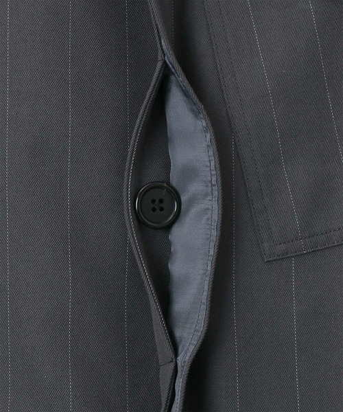 Paul Smith（ポールスミス）の「ピンストライプ スプリングコート / 143116 810Y（ステンカラーコート・メンズ・ダークグレー・MEDIUM/LARGE）」の6枚目の写真