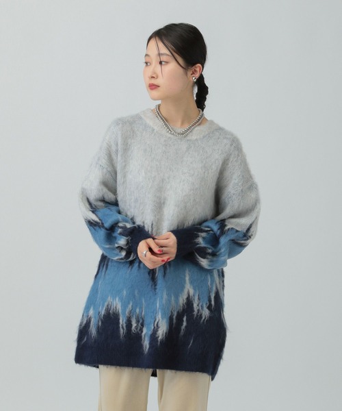 LEPSIM（レプシィム）の「グラデーションニットチュニック　618521（ニット/セーター・レディース・グレー/ピンク/ベージュ/ブルー・FREE）」の3枚目の写真