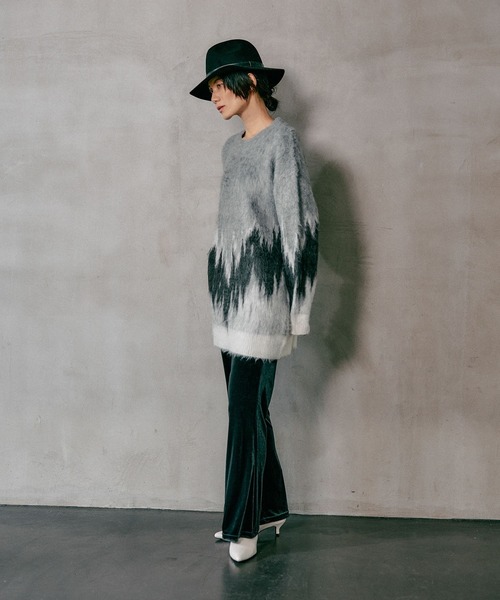 LEPSIM（レプシィム）の「グラデーションニットチュニック　618521（ニット/セーター・レディース・グレー/ピンク/ベージュ/ブルー・FREE）」の9枚目の写真