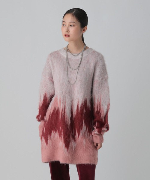 LEPSIM（レプシィム）の「グラデーションニットチュニック　618521（ニット/セーター・レディース・グレー/ピンク/ベージュ/ブルー・FREE）」の10枚目の写真