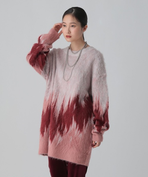 LEPSIM（レプシィム）の「グラデーションニットチュニック　618521（ニット/セーター・レディース・グレー/ピンク/ベージュ/ブルー・FREE）」の11枚目の写真