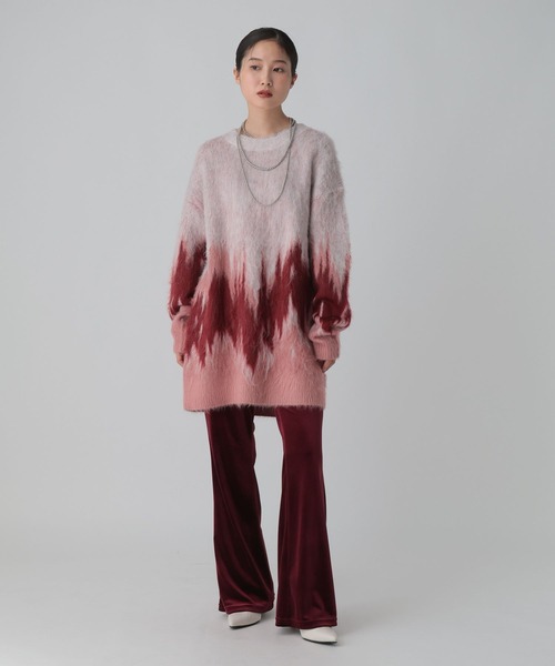 LEPSIM（レプシィム）の「グラデーションニットチュニック　618521（ニット/セーター・レディース・グレー/ピンク/ベージュ/ブルー・FREE）」の12枚目の写真