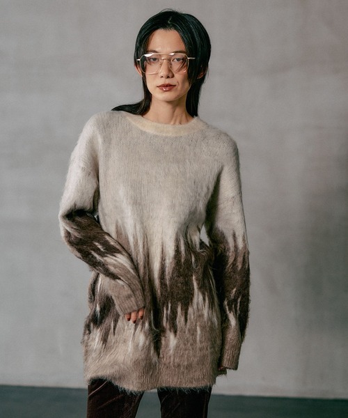 LEPSIM（レプシィム）の「グラデーションニットチュニック　618521（ニット/セーター・レディース・グレー/ピンク/ベージュ/ブルー・FREE）」の14枚目の写真