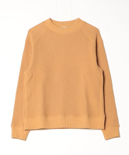 Jackman(ジャックマン)の「【KS】【JACKMAN/ジャックマン】MOCKNECK COTTON KNIT TOP(ニット/セーター・レディース・ベージュ・MEDIUM)」の1枚目の写真