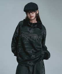 アプリケカモラグビーTシャツ - ブラック