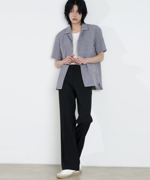 DUSTYWHITE(ダスティーホワイト)の「ブルーテクスチャーハーフスリーブシャツ(シャツ/ブラウス・メンズ・その他・X-LARGE/MEDIUM/LARGE)」の2枚目の写真