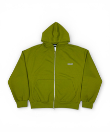 BORN SLIPPY（ボーンスリッピー）の「Box Logo Hood Zip-up (Olive)（パーカー）」