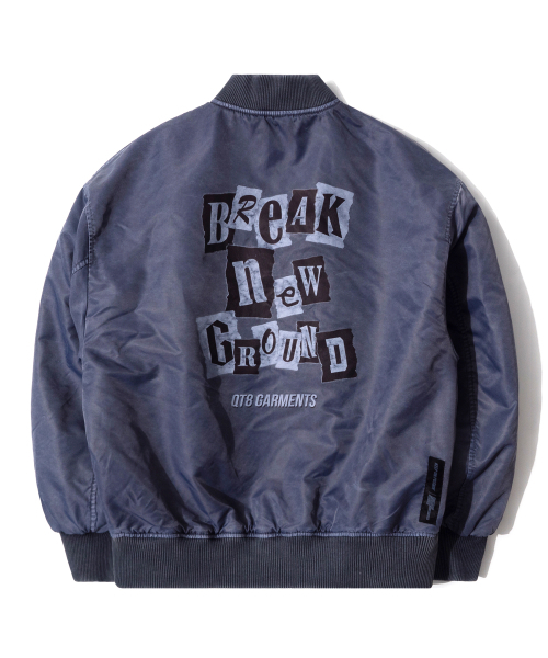 QT8 GARMENTS(キューティーエイトガーメント)の「TL Pigment Stadium Jacket (Navy)(スタジャン・レディース・その他・MEDIUM/LARGE/X-LARGE)」の2枚目の写真
