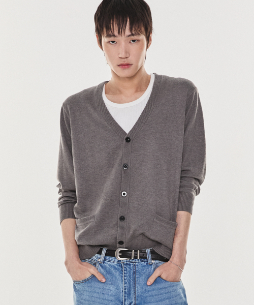 Daylight Solid Cardigan (Warm Grey)