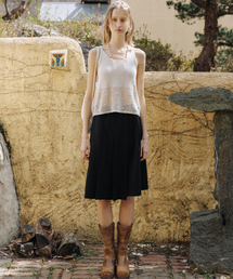 Carmen pleats wrap skirt (black)