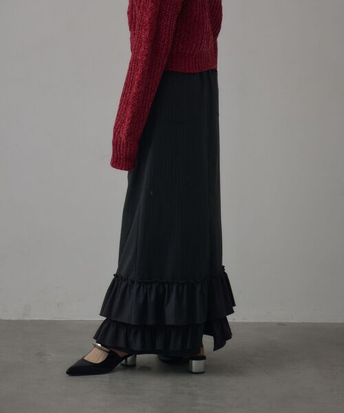 kivi（キヴィ）の「裾フリルスカート（スカート・レディース・チャコールグレー/ダークブルー/ライトグレー・FREE）」の8枚目の写真