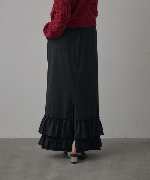 kivi（キヴィ）の「裾フリルスカート（スカート・レディース・チャコールグレー/ダークブルー/ライトグレー・FREE）」の9枚目の写真