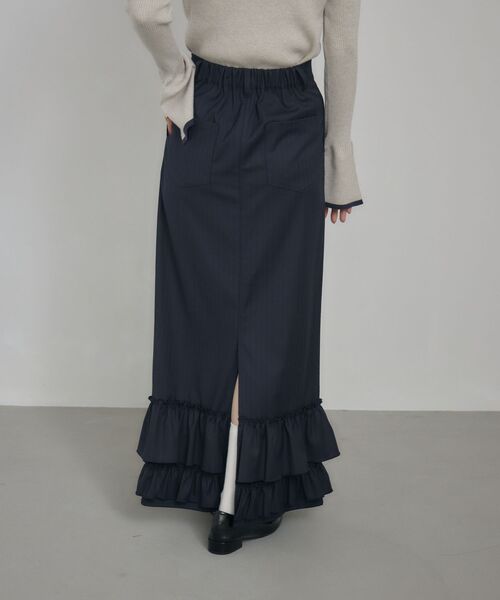 kivi（キヴィ）の「裾フリルスカート（スカート・レディース・チャコールグレー/ダークブルー/ライトグレー・FREE）」の12枚目の写真