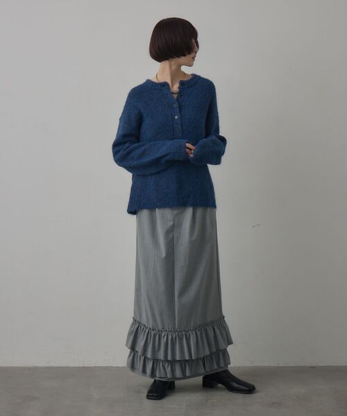 kivi（キヴィ）の「裾フリルスカート（スカート・レディース・チャコールグレー/ダークブルー/ライトグレー・FREE）」の14枚目の写真