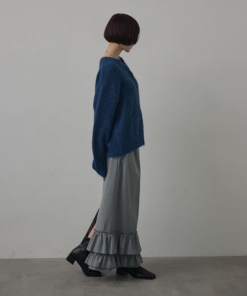 kivi（キヴィ）の「裾フリルスカート（スカート・レディース・チャコールグレー/ダークブルー/ライトグレー・FREE）」の15枚目の写真
