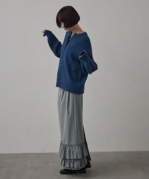kivi（キヴィ）の「裾フリルスカート（スカート・レディース・チャコールグレー/ダークブルー/ライトグレー・FREE）」の16枚目の写真