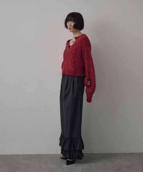 kivi（キヴィ）の「裾フリルスカート（スカート・レディース・チャコールグレー/ダークブルー/ライトグレー・FREE）」の22枚目の写真