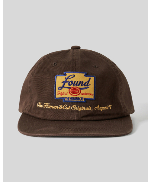 セール】パウンドイエロー ワッペン フラットブリムキャップ [ブラウン
