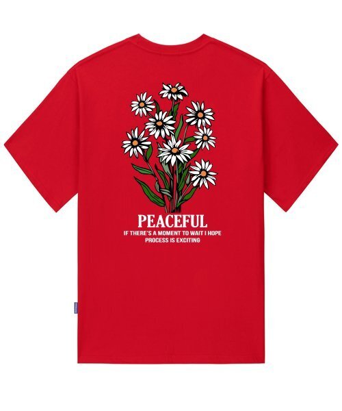TRIPSHION(トリップション)の「デイジーフラワーバンドルグラフィックTシャツ - レッド(Tシャツ/カットソー・メンズ・その他・LARGE/MEDIUM/X-LARGE)」の1枚目の写真