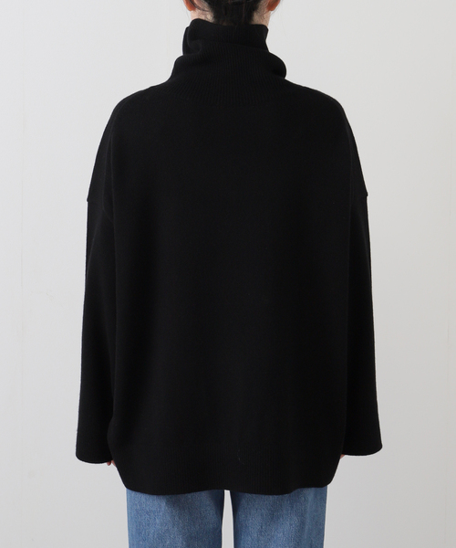 美品✨ ドゥーズィエムクラス ハイゲージ ニット タートルネック 黒 きれいめ Light タートルネック ニット（ニット/セーター）｜Deuxieme Classe