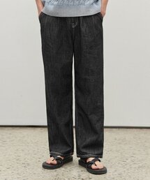 DECET（デケト）の「[Summer Fabric] 2Pleats Wide Jeans DCPT005RawBlack（デニムパンツ・レディース）」