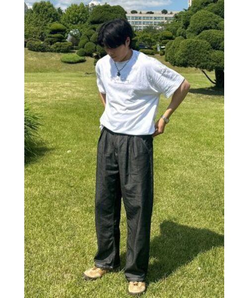DECET（デケト）の「[夏素材]2プリーツワイドジーンズ DCPT005ローブラック（デニムパンツ・レディース・その他・26/28/30/34）」の11枚目の写真