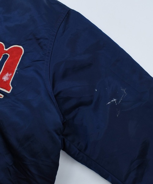 STARTER(スターター)の「【USED】90’s STARTER “MLB MINNESOTA TWINS” ナイロン アワードジャケット USA製(スタジャン・メンズ・ネイビー・LARGE)」の9枚目の写真