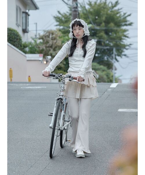 merry jenny(メリージェニー)の「lace frill headpiece(その他ヘアアクセサリー・レディース・ベージュ/オフホワイト/ブラック・FREE)」の6枚目の写真