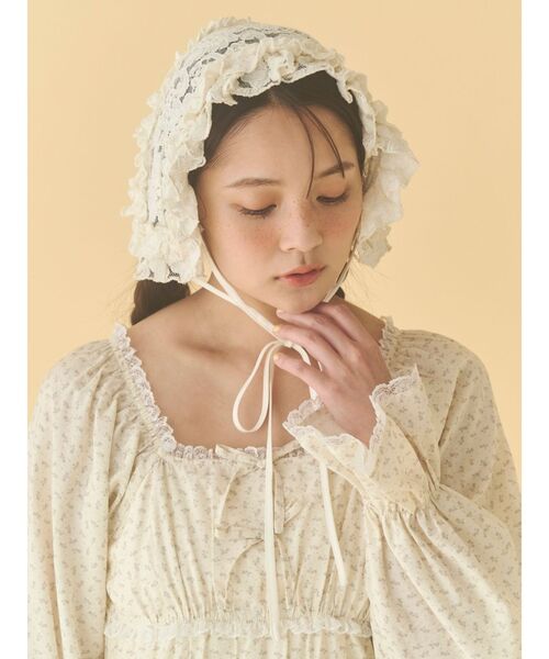 merry jenny(メリージェニー)の「lace frill headpiece(その他ヘアアクセサリー・レディース・ベージュ/オフホワイト/ブラック・FREE)」の8枚目の写真