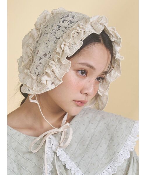 merry jenny(メリージェニー)の「lace frill headpiece(その他ヘアアクセサリー・レディース・ベージュ/オフホワイト/ブラック・FREE)」の14枚目の写真