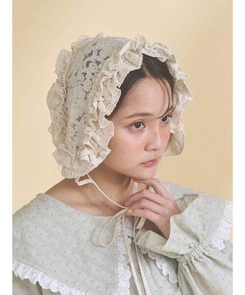 merry jenny(メリージェニー)の「lace frill headpiece(その他ヘアアクセサリー・レディース・ベージュ/オフホワイト/ブラック・FREE)」の15枚目の写真