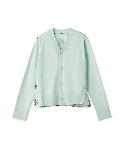 Mila Owen(ミラオーウェン)の「カシミヤコットンボタニカルドッキングカーディガン(カーディガン/ボレロ・レディース・アイボリー/ブラウン/グリーン/ネイビー/ミント・F)」の4枚目の写真