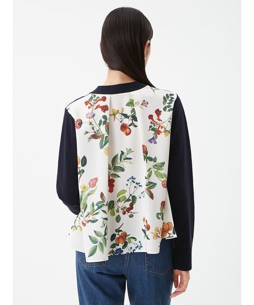 Mila Owen(ミラオーウェン)の「カシミヤコットンボタニカルドッキングカーディガン(カーディガン/ボレロ・レディース・アイボリー/ブラウン/グリーン/ネイビー/ミント・F)」の14枚目の写真