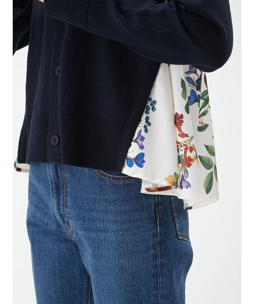 Mila Owen(ミラオーウェン)の「カシミヤコットンボタニカルドッキングカーディガン(カーディガン/ボレロ・レディース・アイボリー/ブラウン/グリーン/ネイビー/ミント・F)」の17枚目の写真