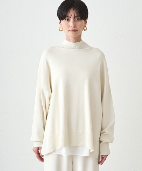 LOUNGEDRESS(ラウンジドレス)の「総針ハイネックニット(ニット/セーター・レディース・ブラック/アイボリー/モカ/ベビーピンク/ネイビー/グリーン・FREE)」の17枚目の写真