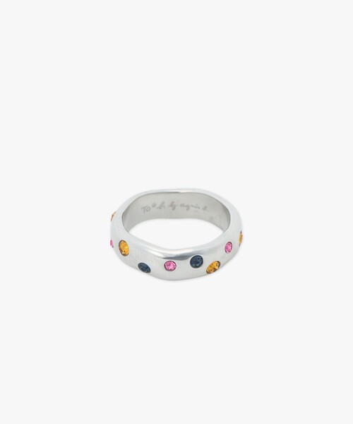 To b. by agnes b.(トゥービーバイアニエスベー)の「マルチカラー ストーン リング(リング・レディース・シルバー系その他・MEDIUM/SMALL)」の2枚目の写真