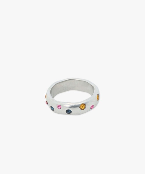 To b. by agnes b.(トゥービーバイアニエスベー)の「マルチカラー ストーン リング(リング・レディース・シルバー系その他・MEDIUM/SMALL)」の3枚目の写真