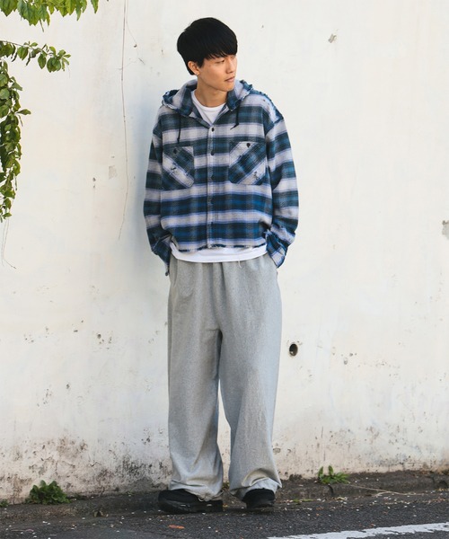 Champion（チャンピオン）の「【別注】Champion / リバースウィーブ（R）ワイドパンツ（スウェットパンツ・メンズ・グレー/ブラック・S/M/L/XL）」の12枚目の写真