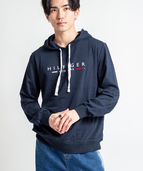 TOMMY HILFIGER(トミーヒルフィガー)の「【TOMMY HILFIGER】パーカー プルオーバー 薄手 部屋着 ルームウエア(パーカー・メンズ・ネイビー/グレー・M/L/XL)」の2枚目の写真