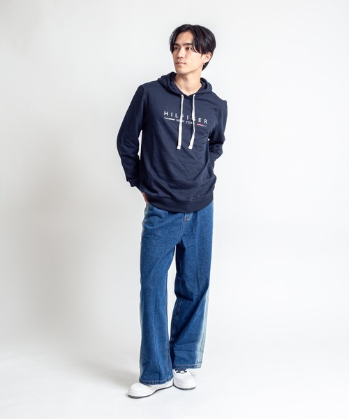 TOMMY HILFIGER(トミーヒルフィガー)の「【TOMMY HILFIGER】パーカー プルオーバー 薄手 部屋着 ルームウエア(パーカー・メンズ・ネイビー/グレー・M/L/XL)」の4枚目の写真