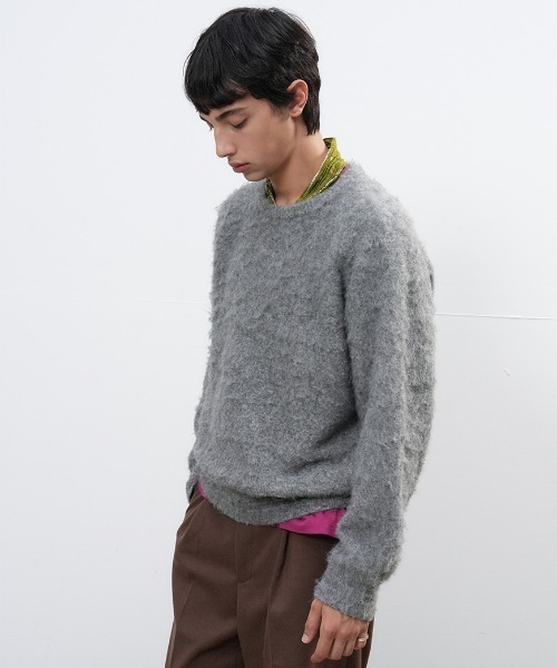 GENERAL IDEA（ジェネラルアイデア）の「【GENERAL IDEA】ヘアリーニットプルオーバー / HAIRY KNIT PULLOVER（ニット/セーター・レディース・ブルー/グレー/グリーン/ブラウン・L/M/S）」の14枚目の写真