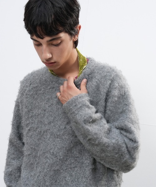 GENERAL IDEA（ジェネラルアイデア）の「【GENERAL IDEA】ヘアリーニットプルオーバー / HAIRY KNIT PULLOVER（ニット/セーター・レディース・ブルー/グレー/グリーン/ブラウン・L/M/S）」の12枚目の写真