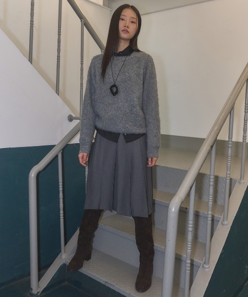 GENERAL IDEA（ジェネラルアイデア）の「【GENERAL IDEA】ヘアリーニットプルオーバー / HAIRY KNIT PULLOVER（ニット/セーター・レディース・ブルー/グレー/グリーン/ブラウン・L/M/S）」の11枚目の写真