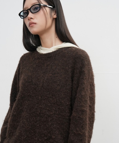GENERAL IDEA（ジェネラルアイデア）の「【GENERAL IDEA】ヘアリーニットプルオーバー / HAIRY KNIT PULLOVER（ニット/セーター・レディース・ブルー/グレー/グリーン/ブラウン・L/M/S）」の22枚目の写真