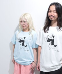 【COLLABORATION】ねこの日おめでとう MUSIC FESTIVAL 2026 / Tシャツ 旅行 レイヤード 洗濯可能 主役トップス ライブ