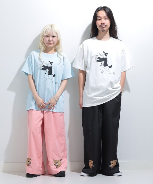 mmts(マミタス)の「【COLLABORATION】ねこの日おめでとう MUSIC FESTIVAL 2026 / Tシャツ 旅行 レイヤード 洗濯可能 主役トップス ライブ(Tシャツ/カットソー・レディース・ホワイト/サックスブルー・L/M/S/XL)」の4枚目の写真