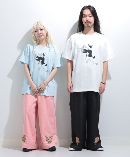 mmts(マミタス)の「【COLLABORATION】ねこの日おめでとう MUSIC FESTIVAL 2026 / Tシャツ 旅行 レイヤード 洗濯可能 主役トップス ライブ(Tシャツ/カットソー・レディース・ホワイト/サックスブルー・L/M/S/XL)」の5枚目の写真