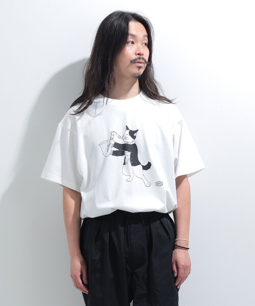 mmts(マミタス)の「【COLLABORATION】ねこの日おめでとう MUSIC FESTIVAL 2026 / Tシャツ 旅行 レイヤード 洗濯可能 主役トップス ライブ(Tシャツ/カットソー・レディース・ホワイト/サックスブルー・L/M/S/XL)」の6枚目の写真