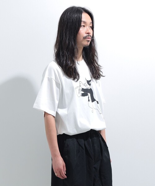 mmts(マミタス)の「【COLLABORATION】ねこの日おめでとう MUSIC FESTIVAL 2026 / Tシャツ 旅行 レイヤード 洗濯可能 主役トップス ライブ(Tシャツ/カットソー・レディース・ホワイト/サックスブルー・L/M/S/XL)」の9枚目の写真